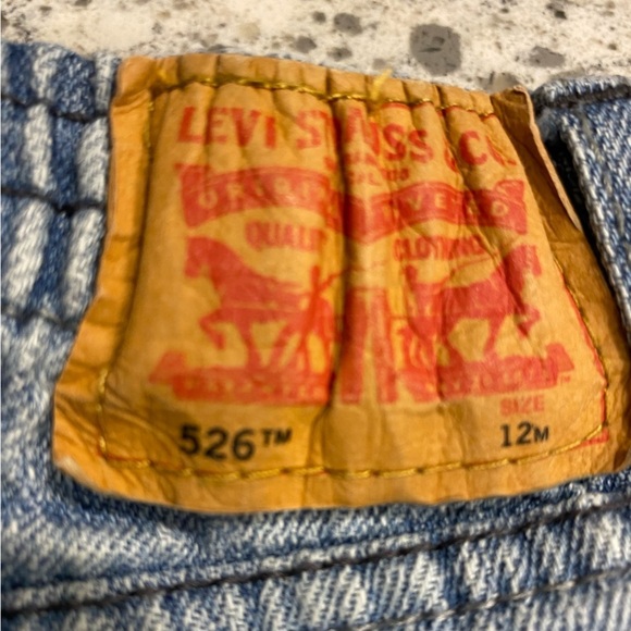 Levi’s 526 loose straight stone washed blue jeans 12 month - Picture 3 of 5